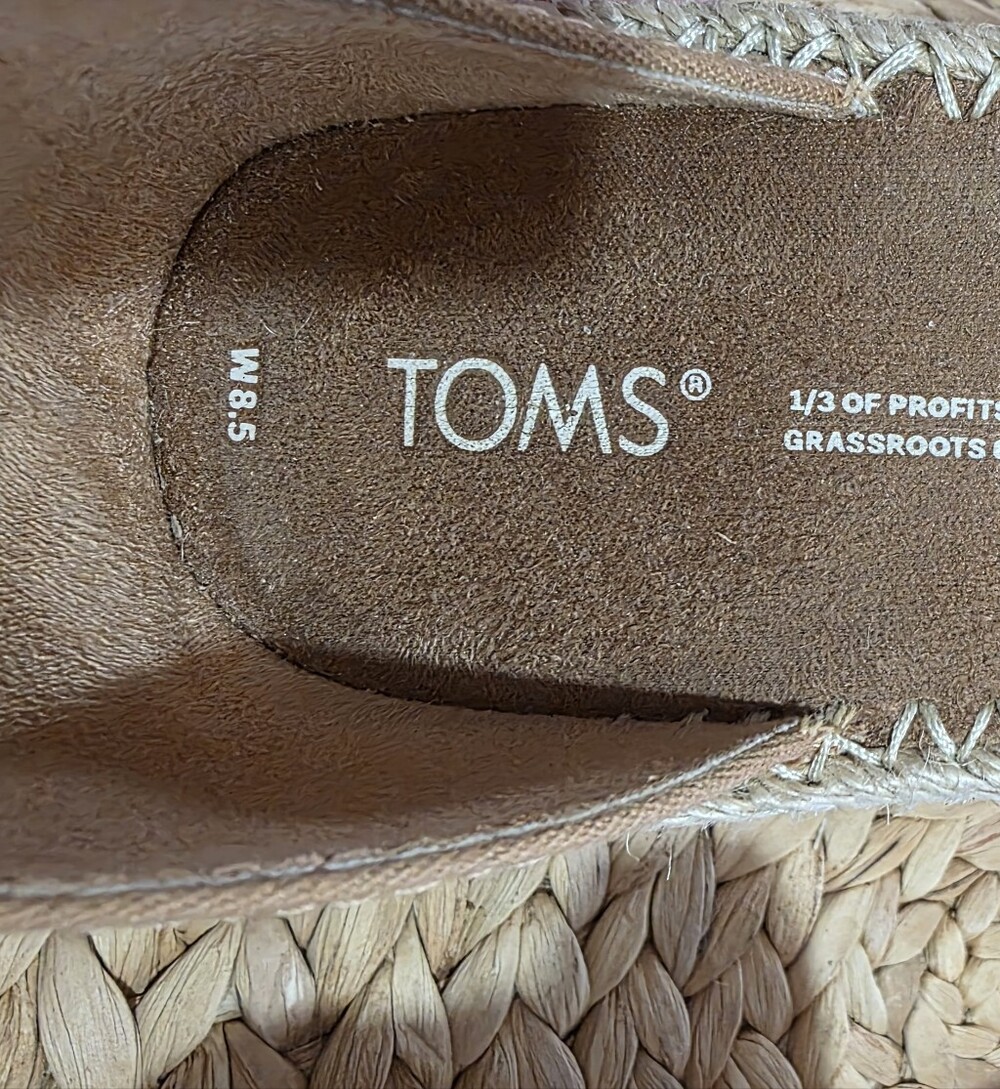 TOMS Leopard Print Ankle-Strap Espadrilles in Beige and Brown - Picture 6 of 6